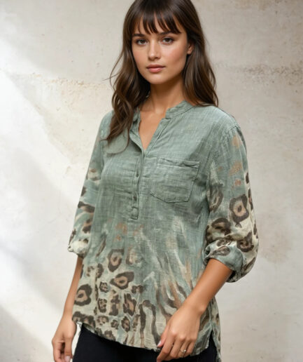 Leopardo Printed Cotton Shirt