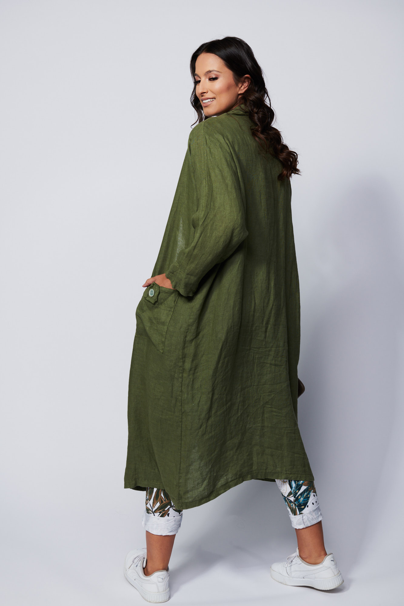 Abruzzo Linen Long Jacket