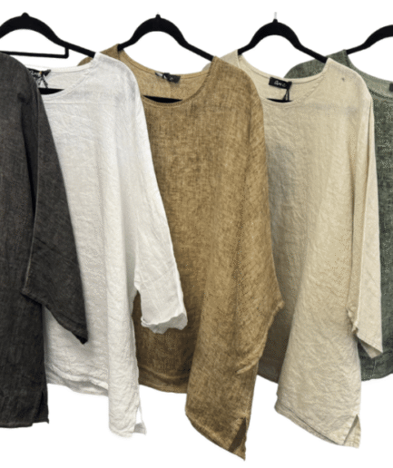 Gelato Solid Linen Basic Top