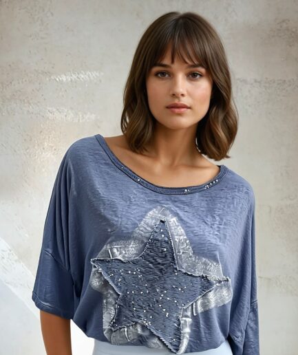 Stella 3D Sequin Star Tee